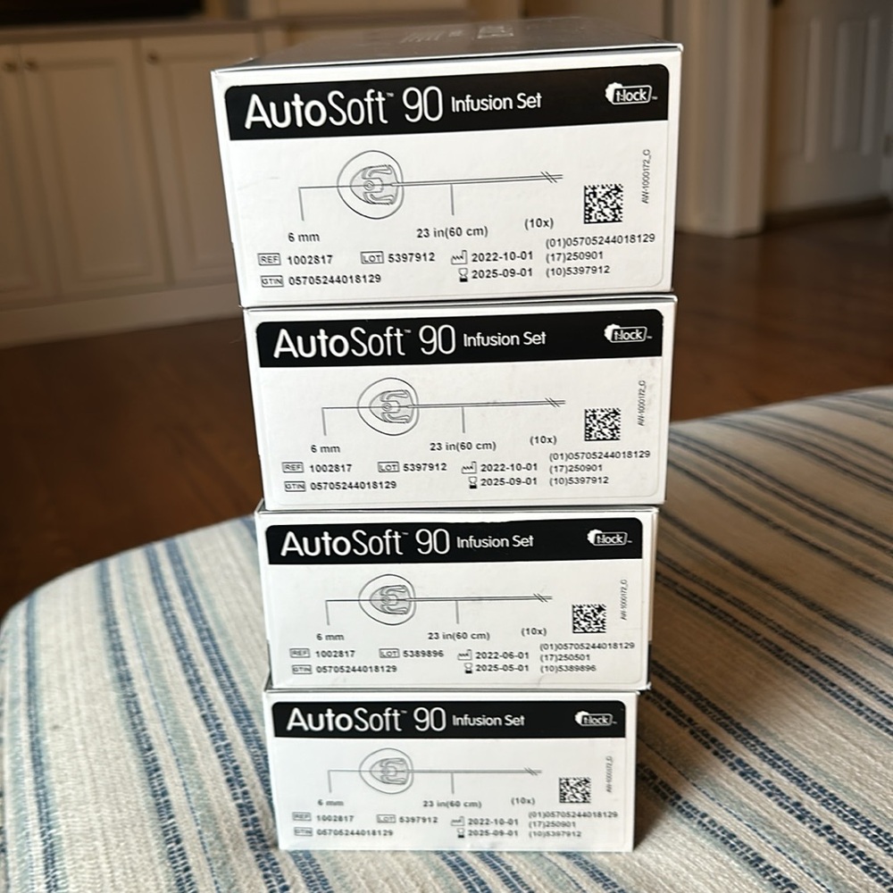AutoSoft 90 Infusion Sets x 4 boxes 40 total Four month supply Diabetic Tandem - Picture 3 of 5